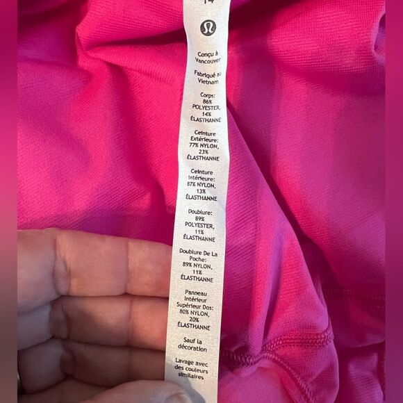 Lululemon Speed Up LR Low Rise Short 2.5" Lined SNCP Sonic Pink Size 14 NWT - Picture 10 of 10